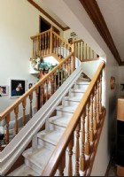 Bruno custom curved stairlift rail installed by Lifeway Mobility Indianapolis