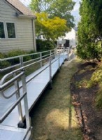 alumin wheelchair ramp installed in MA by Lifeway Mobility