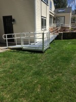 aluminum modular ramp installed in Wayland Massachusetts