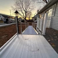 aluminum wheelchair ramp for girl in wheelchair in Maryland installed by Lifeway Mobility
