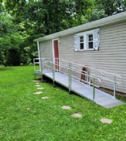 aluminum wheelchair ramp for safe access to mobile home in Indianapolis