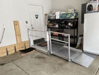 aluminum wheelchair ramp in garage installed in Columbus OH by Lifeway Mobility