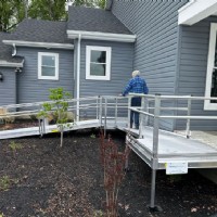 aluminum wheelchair ramp installed in Seaford DE by Lifeway Mobility