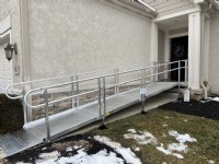 aluminum wheelchair ramp installed in Upper Arlington OH by Lifeway Mobility