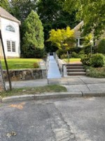 aluminum wheelchair ramp street view in MA installed by Lifeway Mobility