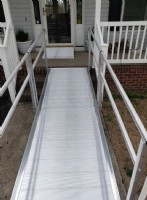 modular ramp and threshold ramp installed by Lifeway Mobility for safe access to home in Spartanburg SC