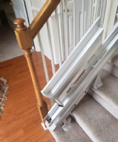 stairlift manual folding rail for stairlift in Irmo SC Lifeway Mobility