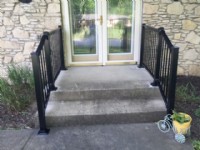 Black Metal Handrails front view