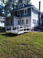 Framingham switchback aluminum wheelchair ramp installed by Lifeway Mobility