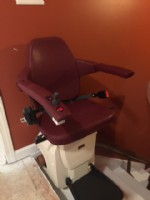 Handicare Freecurve Stairlift classic red seat