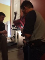 Lifeway Indianapolis technician installing Handicare Freecurve Stairlift