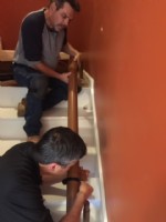 Lifeway Mobility IN installing Handicare Freecurve Stairlift rail