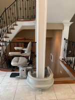 custom curved stairlift installed in home in Indianapolis
