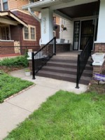 two handrails for stairs outside of home in Indianapolis