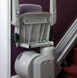 Acorn stairlift with components folded