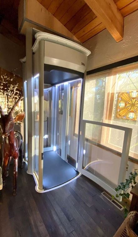 Stiltz Through floor home elevator installed by Lifeway Mobility