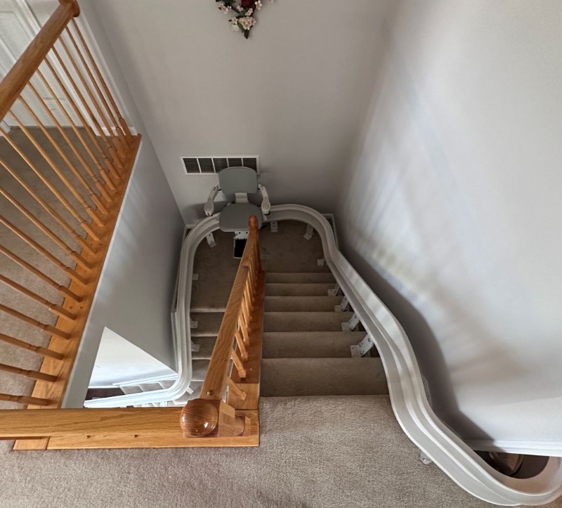 constant radius stairlift installation Abington MD Lifeway Mobility Baltimore
