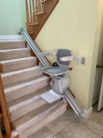 Bruno Elan stairlift installed in Anahiem CA home by Lifeway Mobility