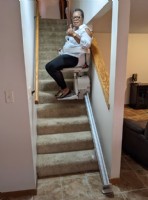 Woman givings up on new stairlift in Wichita home
